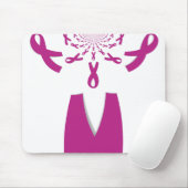 Rosa Ribbons Brustkrebs Mousepad (Mit Mouse)