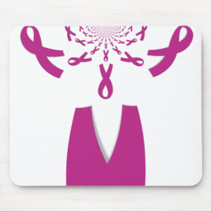 Rosa Ribbons Brustkrebs Mousepad