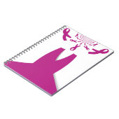 Rosa Ribbons Brustkrebs Notizblock (Linke Seite)
