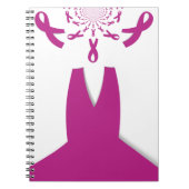 Rosa Ribbons Brustkrebs Notizblock (Vorderseite)