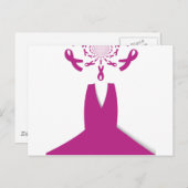 Rosa Ribbons Brustkrebs Postkarte (Vorne/Hinten)
