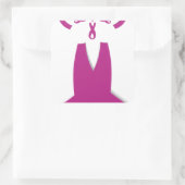 Rosa Ribbons Brustkrebs Quadratischer Aufkleber (Tasche)