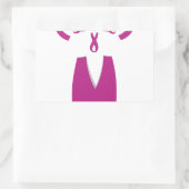 Rosa Ribbons Brustkrebs Rechteckiger Aufkleber (Tasche)