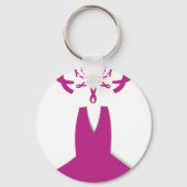 Rosa Ribbons Brustkrebs Schlüsselanhänger (Vorderseite)