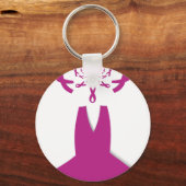 Rosa Ribbons Brustkrebs Schlüsselanhänger (Vorderseite)
