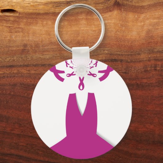 Rosa Ribbons Brustkrebs Schlüsselanhänger (Vorderseite)