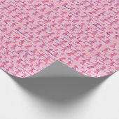Rosa Ribbons für die Unterstützung von Krebs Geschenkpapier (Ecke)