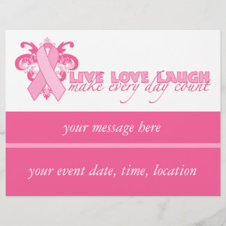 Rosa Ribbons jeden Tag Flyer