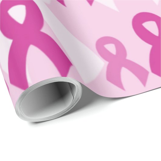Rosa Ribbons/Licht...Brustkrebs Geschenkpapier (Rolleneckpunkt)