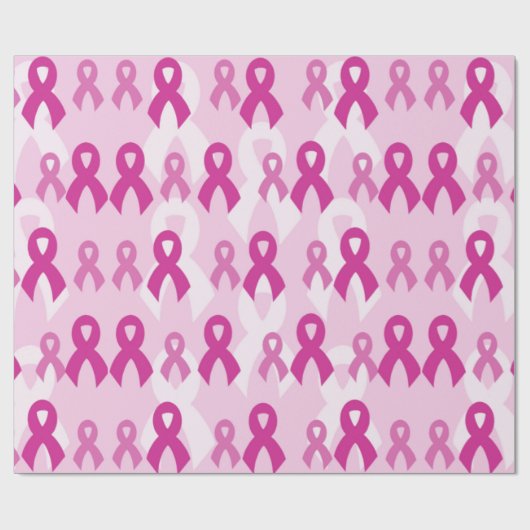 Rosa Ribbons/Licht...Brustkrebs Geschenkpapier (Flach)