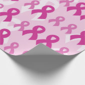 Rosa Ribbons/Licht...Brustkrebs Geschenkpapier (Ecke)