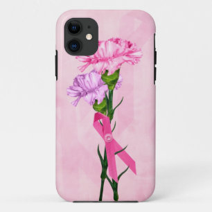 Rosa Ribbons und Nelken iPhone 11 Hülle