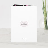 Rosa Ribbons und weiße Milchprodukte Karte (Rückseite)