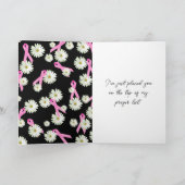 Rosa Ribbons und weiße Milchprodukte Karte (Innenseite)