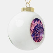 Rosa Riesenrad Keramik Kugel-Ornament (Links)
