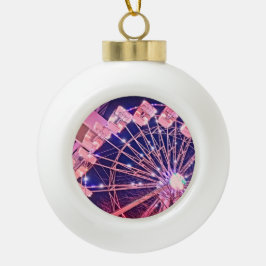 Rosa Riesenrad Keramik Kugel-Ornament