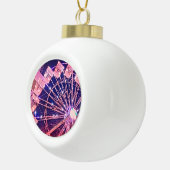 Rosa Riesenrad Keramik Kugel-Ornament (Rechts)