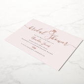 Rosa Ring Rose Gold Brautparty Folieneinladung (Gedreht)