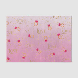 Rosa Ring und Liebe (70 Pink-Serie Design) Seidenpapier