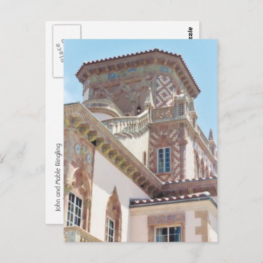 Rosa Ringling Postkarte (Vorne/Hinten)