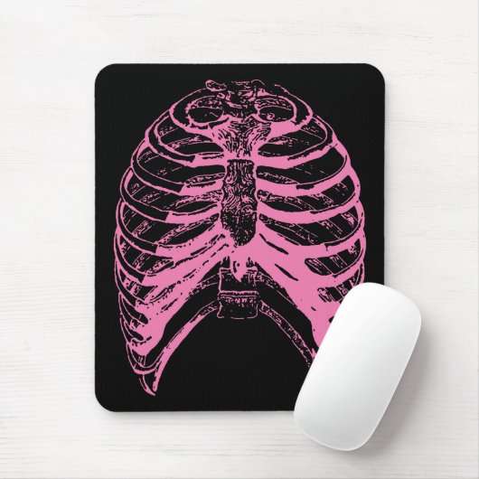 rosa Rippenkäfig Mousepad (Mit Mouse)