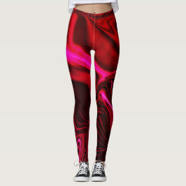 Rosa Risse über rötlich-rosa, leicht gebrochen Leggings
