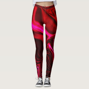 Rosa Risse über rötlich-rosa, leicht gebrochen Leggings