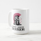 Rosa Ritter Krebskriegerin Kaffeetasse (Vorderseite Links)