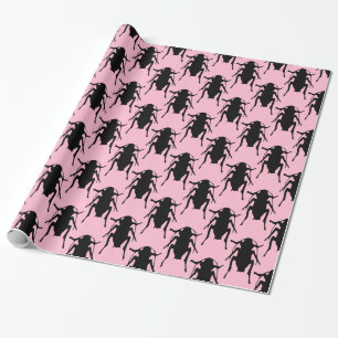 Rosa Roaches Geschenkpapier