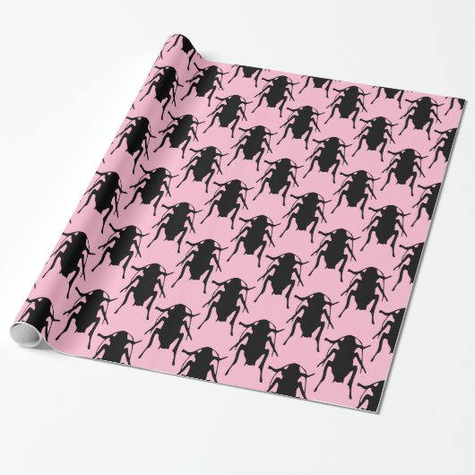 Rosa Roaches Geschenkpapier (Ungerollt)