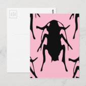 Rosa Roaches Postkarte (Vorne/Hinten)