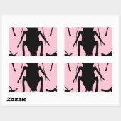 Rosa Roaches Rechteckiger Aufkleber (Blatt)