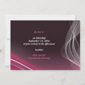 Rosa Road Biker Hochzeit Einladung (Rückseite)