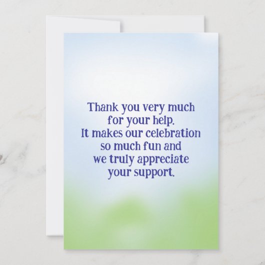 Rosa Robin Bird Flat Danke Karte (Rückseite)