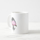 Rosa Robin Bird-Tasse Kaffeetasse (Vorderseite Links)