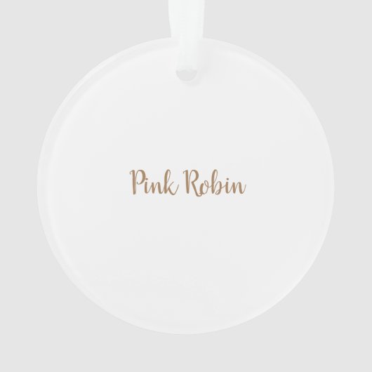 Rosa Robin Songbird Ornament (Rückseite)