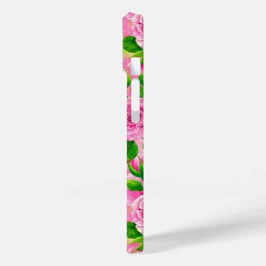 Rosa Robin und Rose Case-Mate iPhone Hülle (Rückseite / Links)