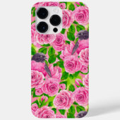 Rosa Robin und Rose Case-Mate iPhone Hülle (Rückseite)