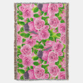 Rosa Robin und Rose Decke (Vorderseite Vertikal)