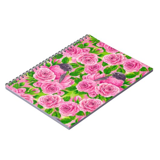 Rosa Robin und Rose Notizblock (Linke Seite)