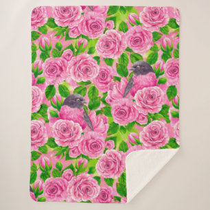 Rosa Robin und Rose Sherpadecke