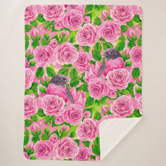 Rosa Robin und Rose Sherpadecke (Vorderseite)