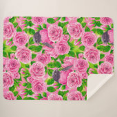 Rosa Robin und Rose Sherpadecke (Vorderseite (Horizontal))