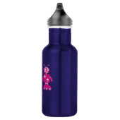 Rosa Roboter-Allergie-Alarm-Wasser-Flasche Edelstahlflasche (Rechts)