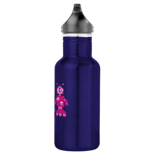 Rosa Roboter-Allergie-Alarm-Wasser-Flasche Edelstahlflasche (Rechts)