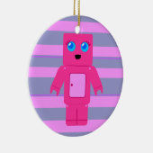 Rosa Roboter Keramikornament (Rechts)