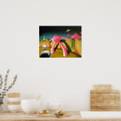 Rosa Roboter Poster (Küche)