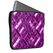 Rosa Rock Pop R & B Musik Text - Schreibtischschla Laptopschutzhülle (Vorne Rechts)