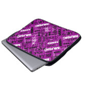 Rosa Rock Pop R & B Musik Text - Schreibtischschla Laptopschutzhülle (Vorne Knopf)