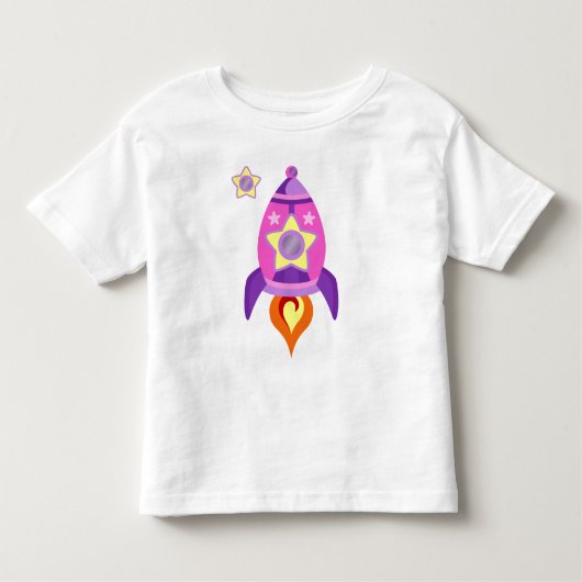 Rosa Rocket-Schiff Kleinkind T-shirt (Vorderseite)